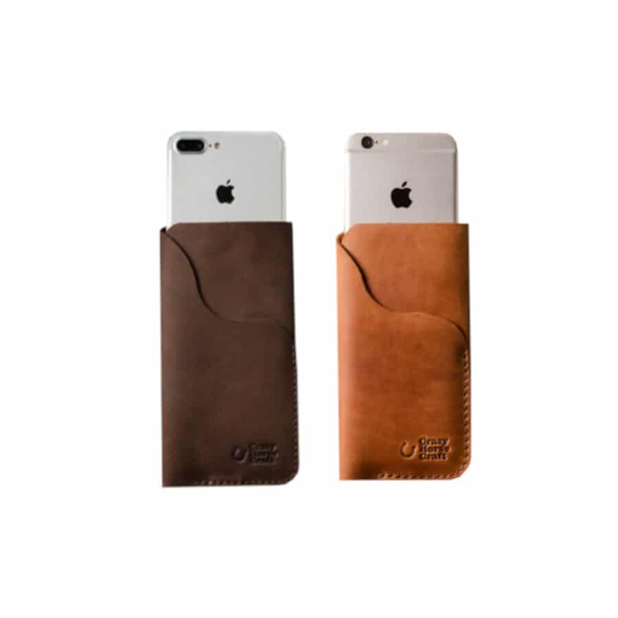 Kožené pouzdro / peněženka na iPhone