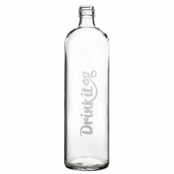 Skleněná láhev na pití Dinkit 700 ml pískované logo
