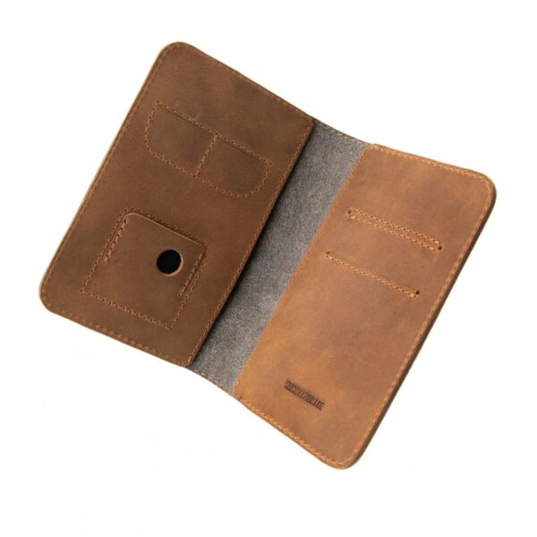 hnědá pánská Chytrá kožená peněženka Fixed Smile Wallet XL
