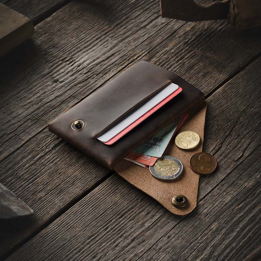 Minimalistická kožená peněženka Crazy Horse Craft slim