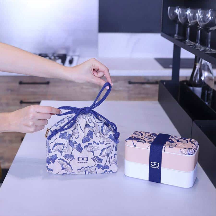 Ginkgo Plátěná taška na obědový box Monbento Pochette Graphic