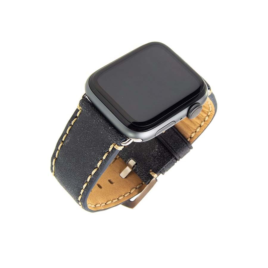 Kožený řemínek pro Apple Watch Fixed Berkeley uhlově černý