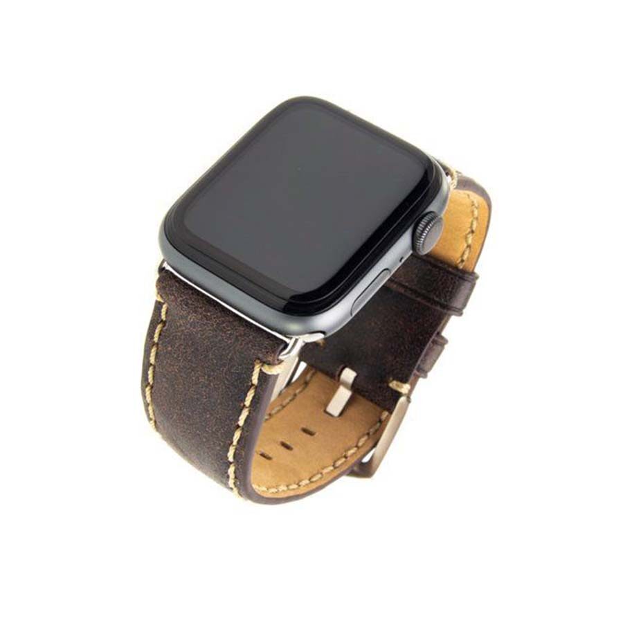 Kožený řemínek pro Apple Watch Fixed Berkeley uhlově hnědý