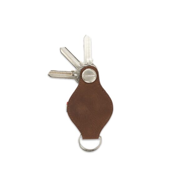 LUSSO AIRTAG KEY HOLDER Brushed Brown 4