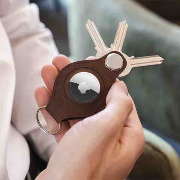 LUSSO AIRTAG KEY HOLDER Brushed Brown 6