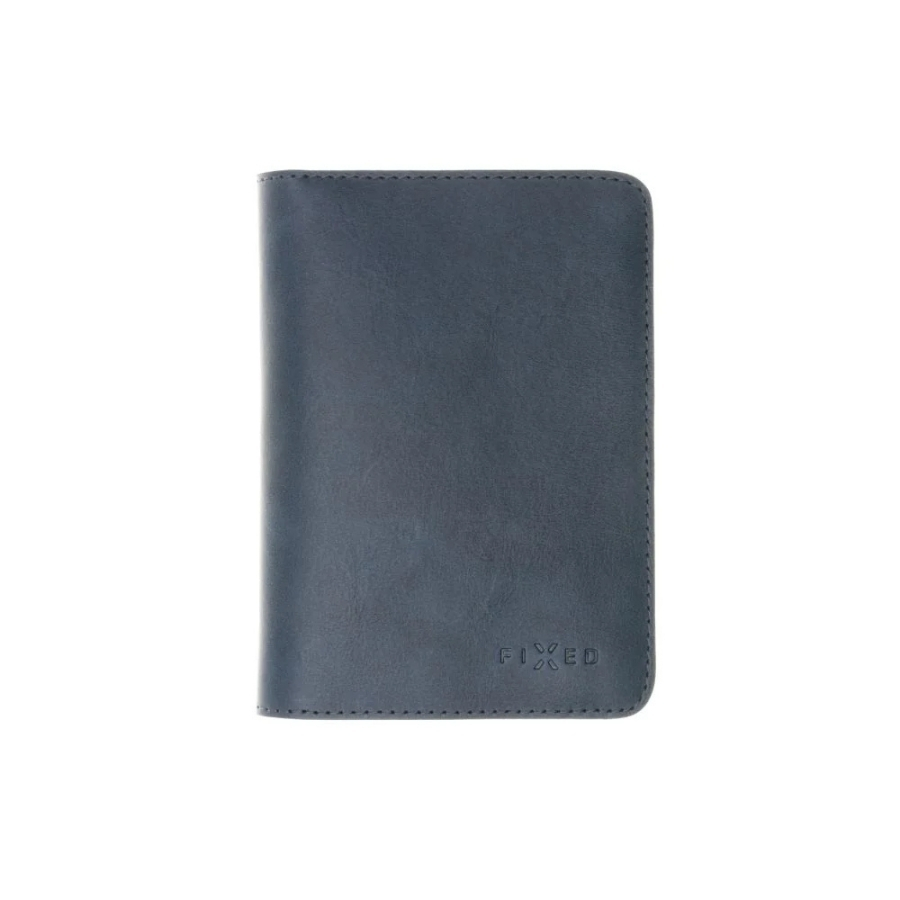 Fixed Kožené pouzdro na doklady a peněženka Passport modré