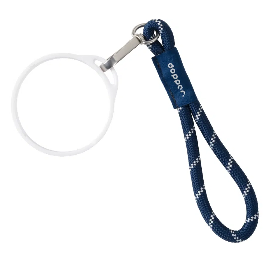 Levně Dopper Šňůrka na cestovní termohrnek s bílým kroužkem Midnight Silver